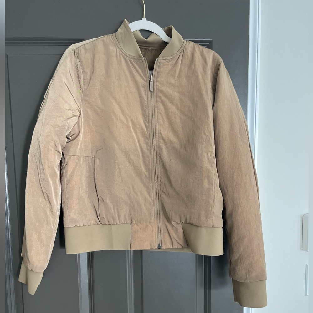 Gold lululemon bomber jacket